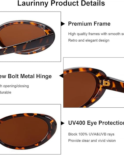 90s Sunglasses for Women Men Retro Small Oval Sunglasses