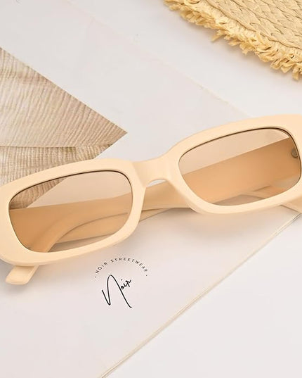 Dollger Rectangle Sunglasses for Women Men Trendy Retro Fashion Sunglasses UV 400 Protection Square Fram