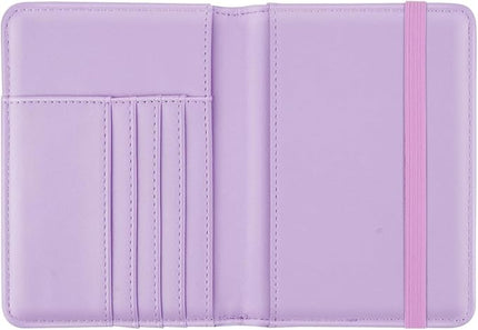 Passport Holder Cover Travel RFID Blocking Passport Cover Rose Gold Cute Flowers Passport Wallet with Elastic Band for Women