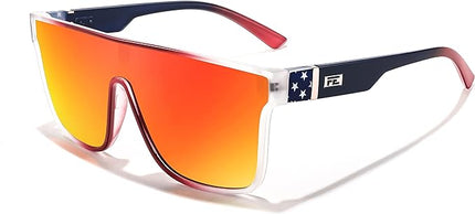 FEISEDY Sunglasses for Women Men, Fashion Mirrored Single Lens, Driving Beach Sunnies UV400 Shades B2996