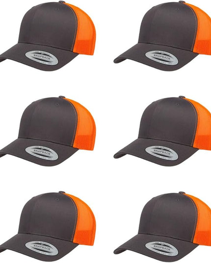 Yupoong Classic Premium Mesh 6 Panel Retro Trucker Cap | Mid Profile Snapback | OSFA | Bulk Pack Available
