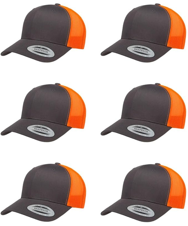 Yupoong Classic Premium Mesh 6 Panel Retro Trucker Cap | Mid Profile Snapback | OSFA | Bulk Pack Available