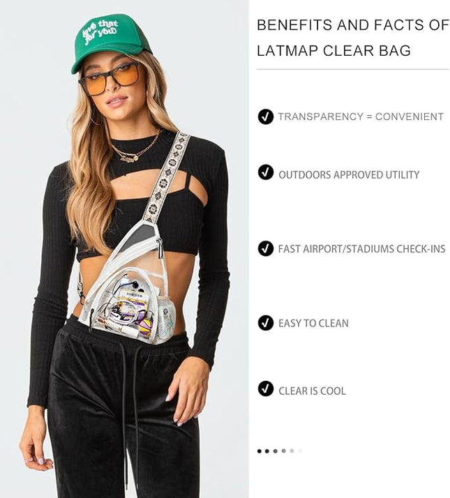 7L Sling Bag For Women Men Backpack Fanny Pack Crossbody Chest Travel Shoulder Belt Bags Purse Handbag PU Leather