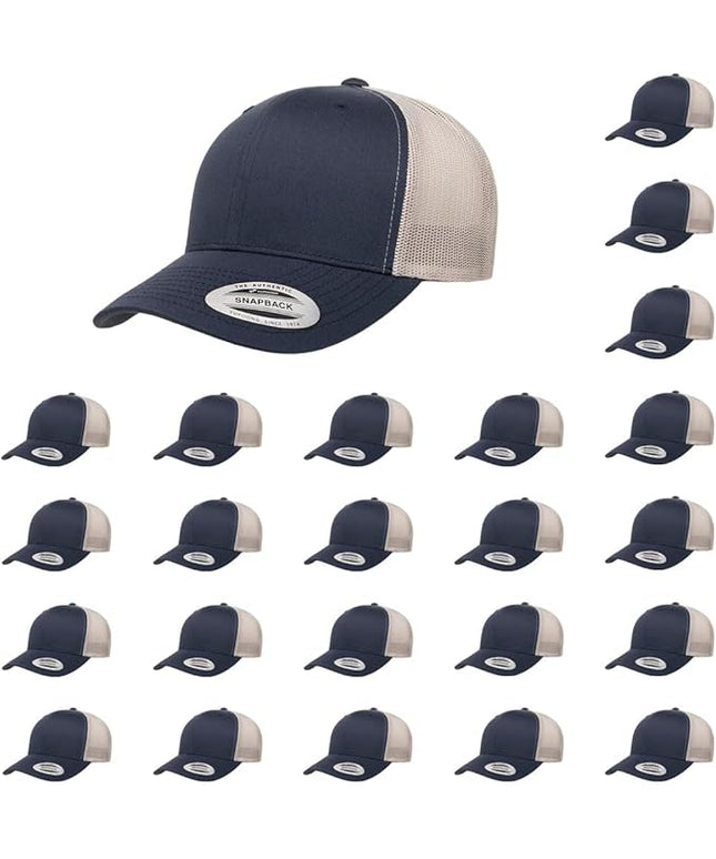 Yupoong Classic Premium Mesh 6 Panel Retro Trucker Cap | Mid Profile Snapback | OSFA | Bulk Pack Available