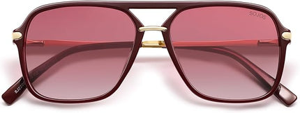SOJOS Sunglasses for Women & Men, Square, Retro, Polarized Lens, Trendy Aviator, 90s Shades