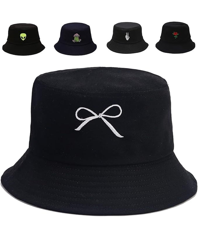 Cotton Bucket Hat for Women Men Summer Travel Sun Beach Bucket Cap, Unisex Outdoor Fisherman Hat