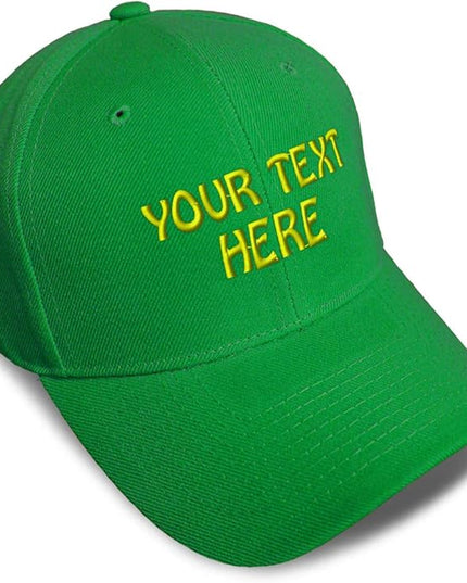 Baseball Cap Custom Personalized Text Dad Hats for Men & Women Strap Closure