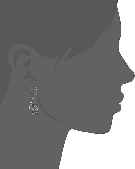 Amazon Essentials Sterling Silver Dangle Tree of Life Earrings