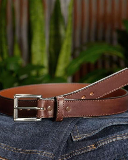 Bullhide Belts Mens Leather Belt for Casual Dress, 1.50" Wide
