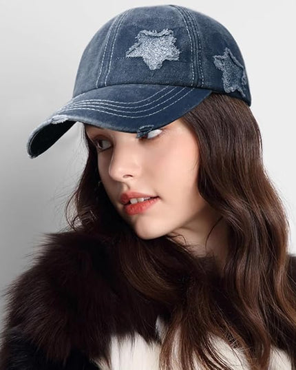 YeeHeen Ponytail Baseball Cap for Women High Messy Bun Caps Washed Cotton Hats