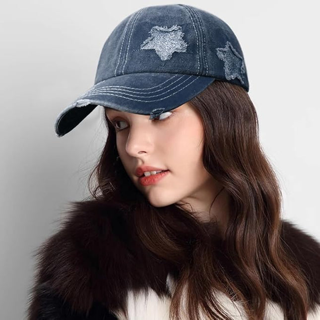 YeeHeen Ponytail Baseball Cap for Women High Messy Bun Caps Washed Cotton Hats