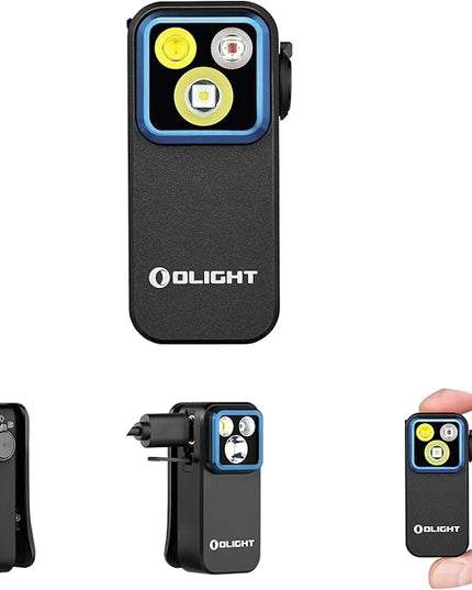 OLIGHT Oclip Pro EDC Flashlight Clip-on Light, Rechargeable 500 Lumens with Three Lighting Solutions Type-C Charging, Magnetic Flash Lights for Signaling, Cycling, Outdoor or Indoor Use(Black)
