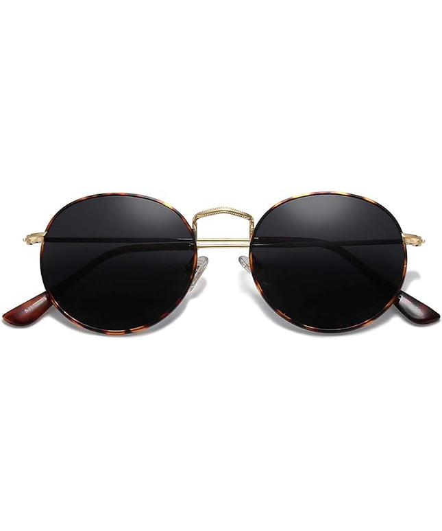SOJOS Small Round Polarized Sunglasses for Women Men Classic Vintage Retro Shades UV400 SJ1014