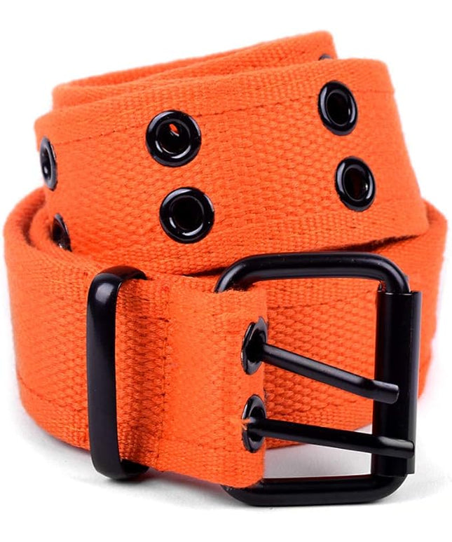 Boxed Gifts Parquet Casual Canvas Belt - Double Hole, Double Grommets for Men & Women