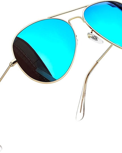 Joopin Polarized Metal Aviation Sunglasses Men, Classic Military Sun Glasses Women, Rectangle Shades UV400 Protection Costume