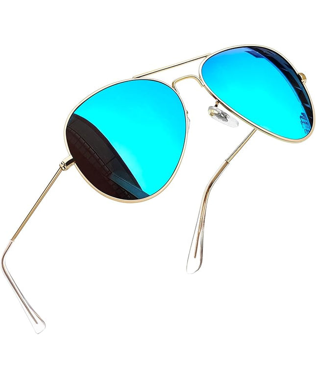 Joopin Polarized Metal Aviation Sunglasses Men, Classic Military Sun Glasses Women, Rectangle Shades UV400 Protection Costume