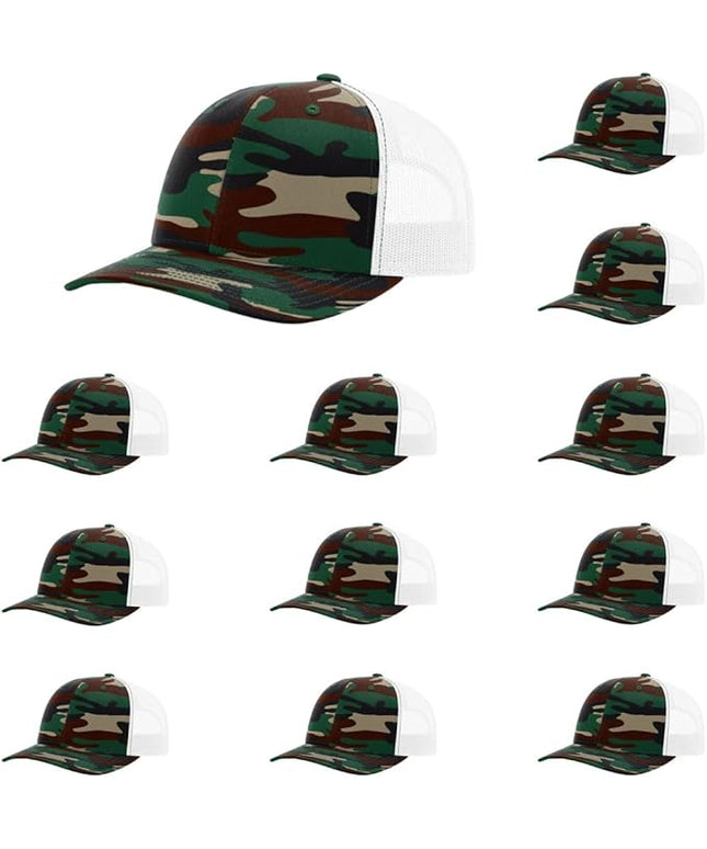 Richardson 112 Classic Six-Panel Adjustable Snapback Trucker Cap | Bulk Packs Available
