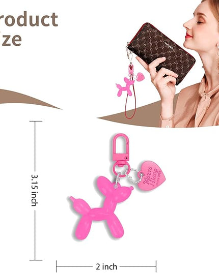 Balloon Dog Keychain Cute Bag Charm Handbag Purse Key Accessories