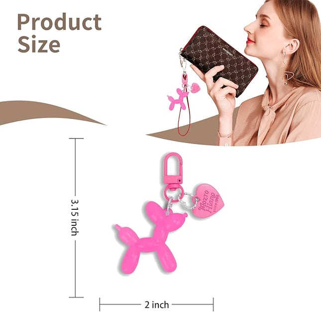 Balloon Dog Keychain Cute Bag Charm Handbag Purse Key Accessories