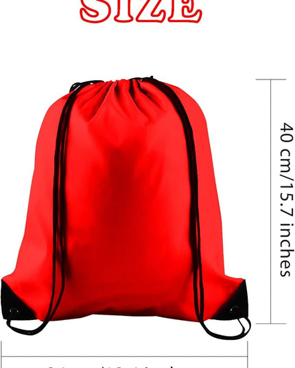 KUUQA 80Pcs Red Drawstring Backpack Bag Sack Drawstring Bags Bulk String Bags Storage Bags for Sport Gym Traveling