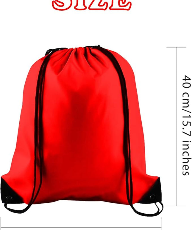 KUUQA 80Pcs Red Drawstring Backpack Bag Sack Drawstring Bags Bulk String Bags Storage Bags for Sport Gym Traveling