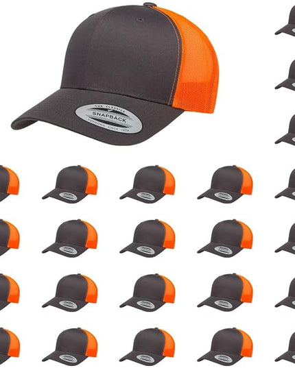 Yupoong Classic Premium Mesh 6 Panel Retro Trucker Cap | Mid Profile Snapback | OSFA | Bulk Pack Available