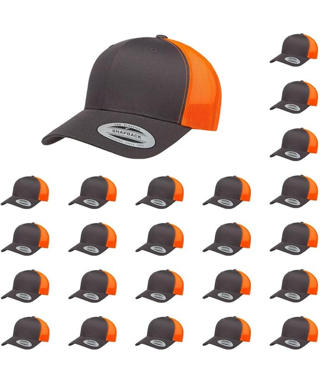 Yupoong Classic Premium Mesh 6 Panel Retro Trucker Cap | Mid Profile Snapback | OSFA | Bulk Pack Available