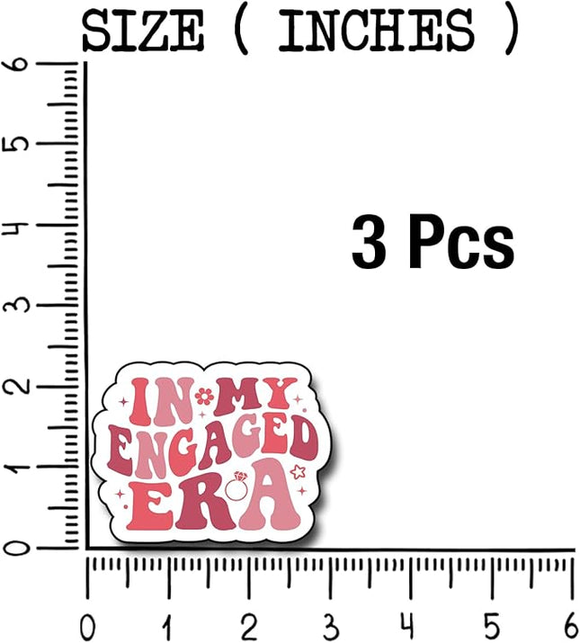 (3Pcs) in My Engaged Era Sticker, Decorate Books, Laptops, Water Bottles Kindles Stickers, Phones Tumbler Sticker - Waterproof Vinyl 3" Inch