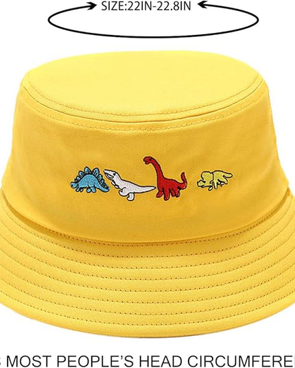 XYIYI Fashion Embroidery Bucket Hat Cotton Beach Fisherman Hats for Women Girls