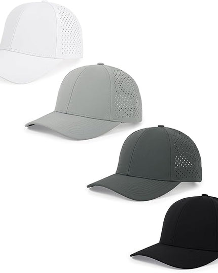 kozinu Quick Dry Baseball Cap Curved Brim Snapback Hat Laser Cut Mesh Ball Cap Golf Ball Cap for Men Women