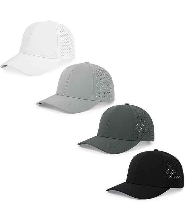 kozinu Quick Dry Baseball Cap Curved Brim Snapback Hat Laser Cut Mesh Ball Cap Golf Ball Cap for Men Women