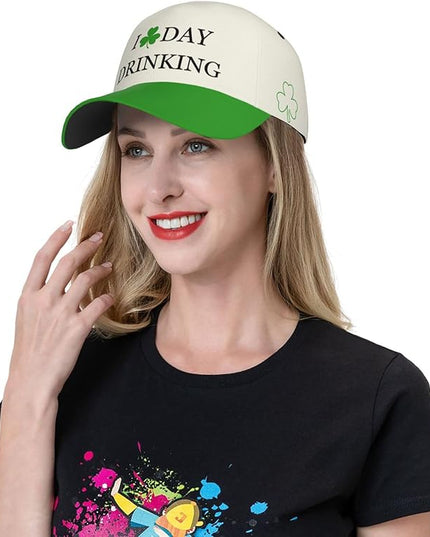 St. Patrick's Day Baseball Cap for Men Women Flower Print Sport Outdoor Travel Trucker Hat Sun Protection Dad Hats