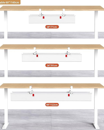 Univivi No Drill Under Desk Cable Management Tray, 36" Cord Organizer for Table, Clamp/Screw Mount Desk Cable Management, Premium Fabric Cable Management Tray for Office, Home