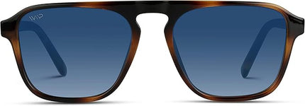 WearMe Pro Polarized Modern Aviator One-Bridge Square Mens Sunglasses