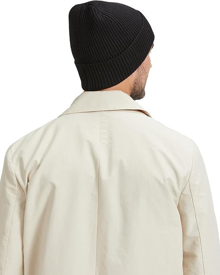 Zylioo Plus Size Fleece Lined Beanie Hat,2XL/XL/L/M/S Thermal Knitted Hat,Winter Warm Lined Snow Hats for Women Men