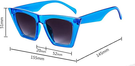 FEISEDY Vintage Square Cat Eye Sunglasses Women Trendy Cateye Sunglasses B2473