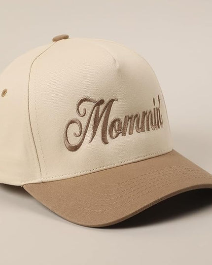 MIRMARU Two-Tone Vintage Canvas Trucker Hats for Men & Women, Adjustable Size Baseball Caps with Trendy Embroidered Design