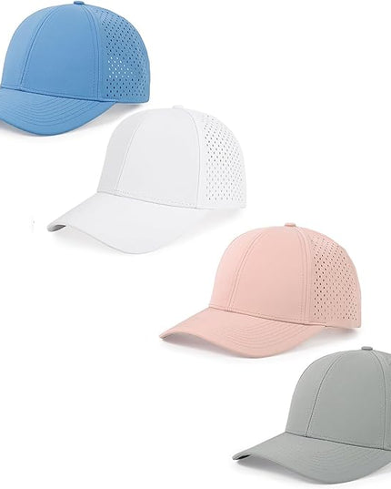 kozinu Quick Dry Baseball Cap Curved Brim Snapback Hat Laser Cut Mesh Ball Cap Golf Ball Cap for Men Women