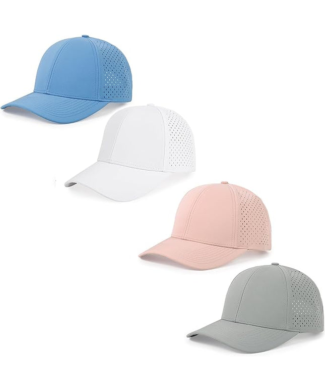 kozinu Quick Dry Baseball Cap Curved Brim Snapback Hat Laser Cut Mesh Ball Cap Golf Ball Cap for Men Women