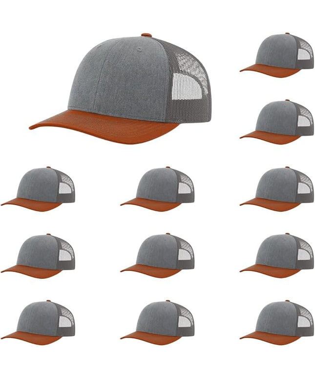 Richardson 112 Classic Six-Panel Adjustable Snapback Trucker Cap | Bulk Packs Available