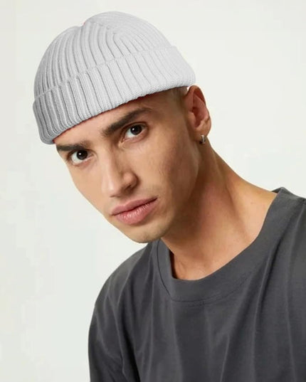 choshion Wool Knit Fisherman Beanie Hat for Men Women,Cuffless Warm Short Cuff Beanies Toboggan Ski Hats Winter Skull Cap