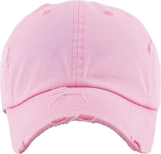 KBETHOS Vintage Washed Distressed Cotton Dad Hat Baseball Cap Adjustable Polo Trucker Unisex Style Headwear