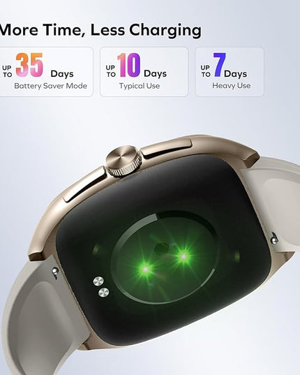 MOMAX Smart Watch for Women Men, 1.85" AMOLED Display & Bluetooth Call, Fitness Tracker with 100+ Sports, Heart Rate, SpO2 Monitor, Sleep Tracker, Music Control, IP68 Waterproof for Android/iOS
