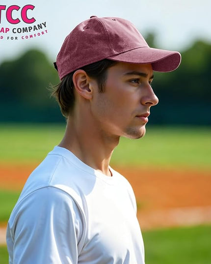 Unisex Vintage Washed Baseball Cap | Low Profile Soft Top Unstructured Cotton Baseball Cap | Adjustable Size Vintage Buckle