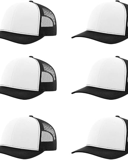 Richardson 112 Classic Six-Panel Adjustable Snapback Trucker Cap | Bulk Packs Available