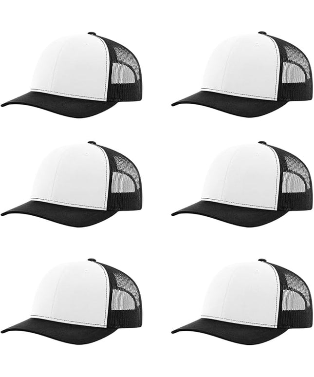 Richardson 112 Classic Six-Panel Adjustable Snapback Trucker Cap | Bulk Packs Available