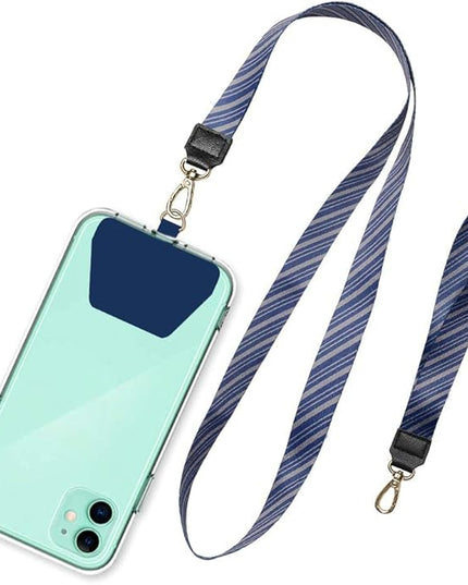 SHANSHUI Cell Phone Lanyard, Universal Phone Neck Strap Wirst Lanyard Leash for Smartphone Safety Tether System - Blue