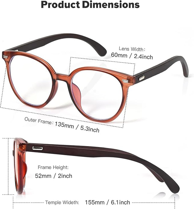 Blue Light Blocking Glasses for Computer/Gaming/Mobile Video - Reduce Eye Strain & Improve Sleep for Men and Women
