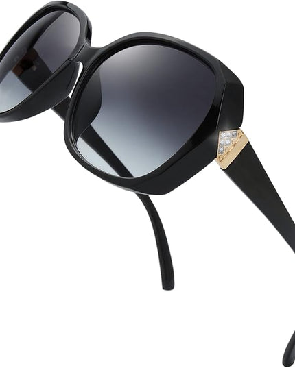 The Fresh Women's Oversized Square Jackie O Cat Eye Hybrid Butterfly Fashion Sunglasses - Exquisite Packaging