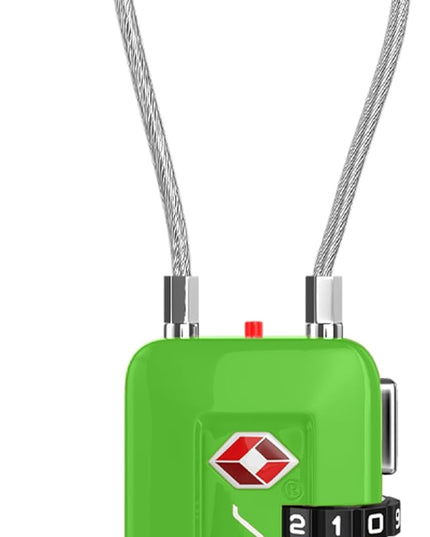 TSA Accepted Luggage Travel Lock, Set-Your-Own Combination Lock for School Gym Locker, Luggage Suitcase Baggage Locks, Filing Cabinets, Toolbox, Case (Green, 1 Pack)